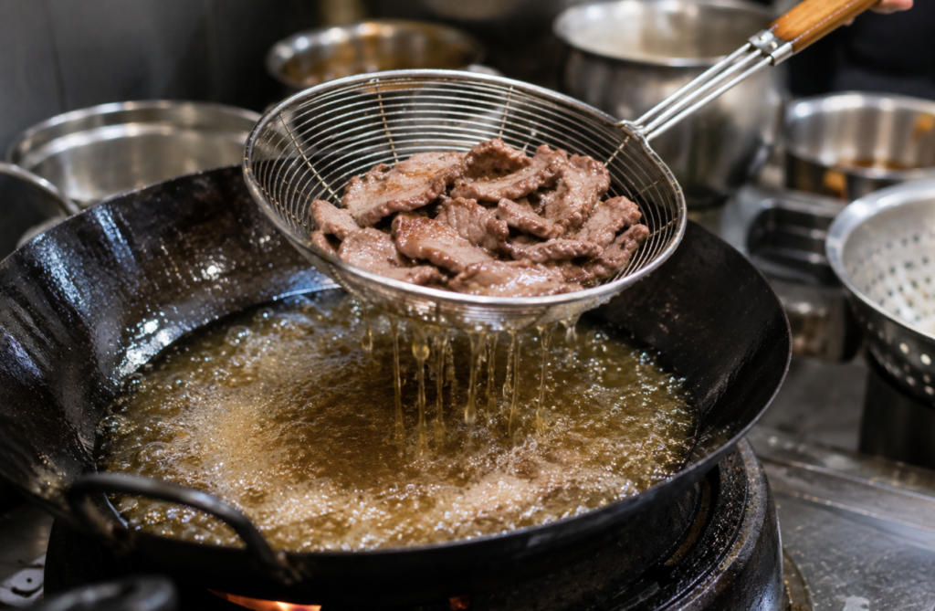 傳統廚藝中的「拉油」與大火用油量